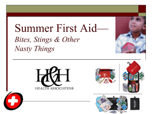 Summer First Aid— Bites, Stings & Other Nasty Things