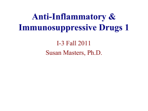 Anti-Inflammatory & Immunosuppressive Drugs 1