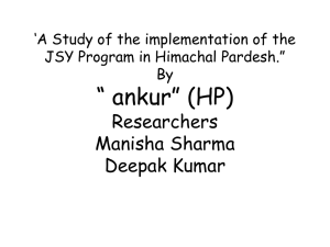 A Study of the implementation of the JSY Program in Himachal