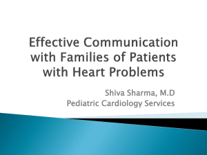 Effective communication with families of patients
