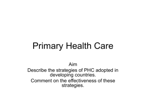 Primary Health Care - Clydebank High School