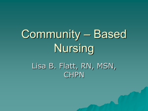 Community Based Nursing PowerPoint Slides