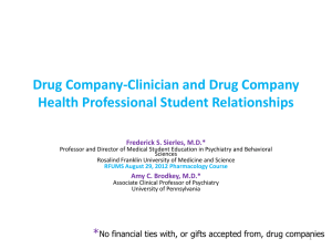 Drug Company-Physician Relationships