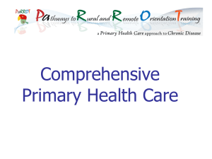 Comprehensive Primary Health Care