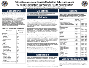 Patient Empowerment Impacts Medication Adherence among HIV