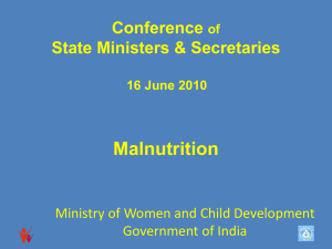 Nutrition - Ministry of Women and Child Development