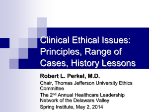 Critical Ethical Issues