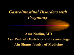 Gastrointestinal Disorders with Pregnancy