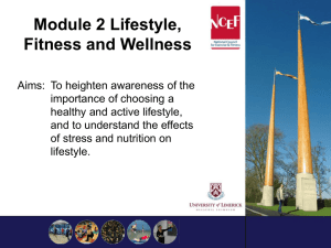 Module 2 Lifestyle, Fitness and Wellness