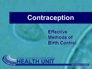 Birth Control Power Point Presentation