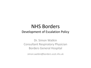 NHS Borders  - Shifting the Balance of Care