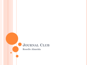 JOURNAL CLUB Roselle Almeida