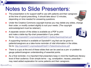 Opioids911-Safety Teaching Slides