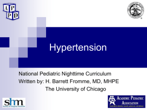 Hypertension - Yale medStation