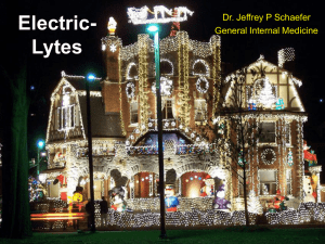 NP Electrolytes 2013 - Calgary Internal Medicine