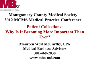 Patient Collections - Montgomery County Medical Society
