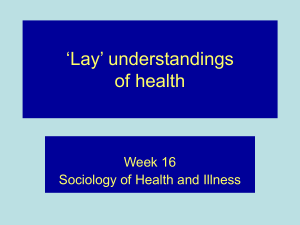 Lay understandings - C