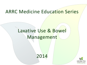 Bowel Management and Laxative Presentation 2014 (4) – website