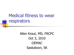 Medical certification fro respirator use