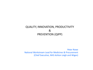 quality, innovation, productivity & prevention (qipp)