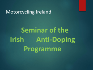 2015 MCI Anti Doping Powerpoint Slideshow