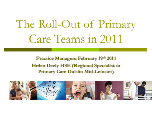 Practice Managers Meeting - HSE 2011