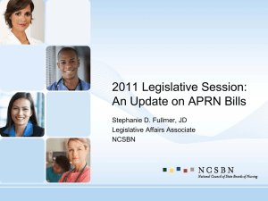 2011 Legislative Session: An Update on APRN Bills