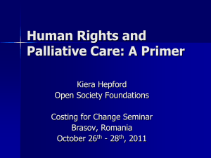 Human Rights and Palliative Care: A Primer_K.Hepford