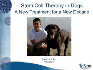 Regenerative Medicine Credentialing Course - Vet-Stem