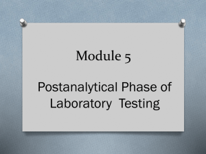 Postanalytical Phase of Laboratory Testing