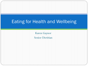 Eating for Health and Wellbeing