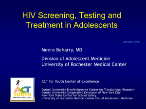 HIV screening, testing and treatment