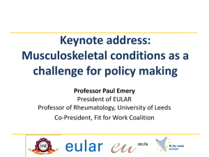 Musculoskeletal conditions as a challenge for policy making