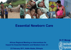 Neonatal resuscitation in the context of ENC, Pyande Mongi