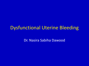 Dysfunctional uterine bleeding