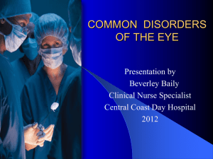 Common Disorders of the Eye - Central Coast Day Hospital