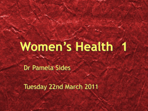 Women`s Health 1 - Airedale Gp Training