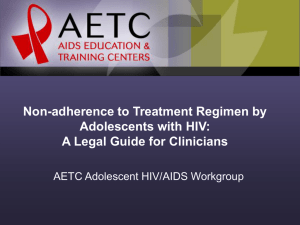 Non-adherence - AIDS Education and Training Centers National
