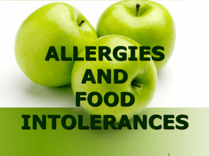 Allergies and food intolerances