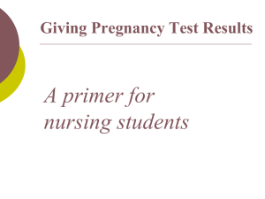 Giving Pregnancy Test Results
