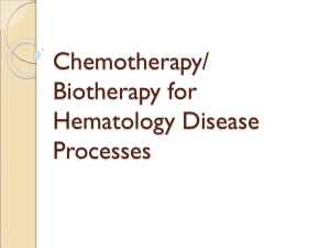 Biotherapy for Hematology Disease Processes