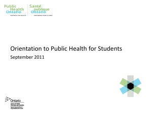 Public health - University of Windsor