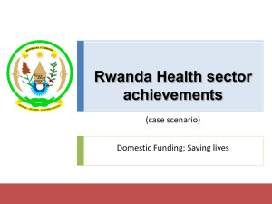 Rwanda Health Sector Achievements