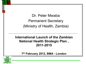 Dr Peter Mwaba