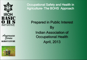 Occupational Health in Agriculture