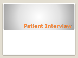 Patient Interview