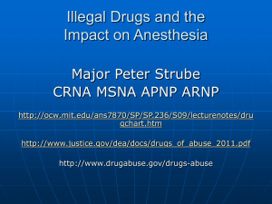 Illegal Drugs & Anesthesia