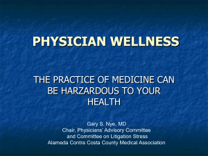 physician wellness - California Public Protection & Physician Health