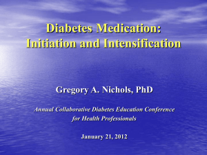Nichols – Diabetes Meds Initiation & Intensification 2012