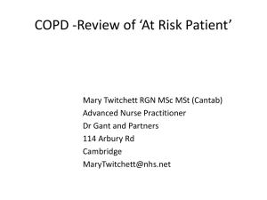 COPD at risk - short version - Cambridgeshire and Peterborough CCG